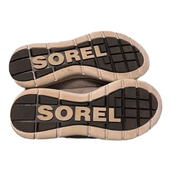 Sorel Suede Hiking Winter Warm Explorer Joan Gray Boots Size 7 Snow Traction - Picture 7 of 7